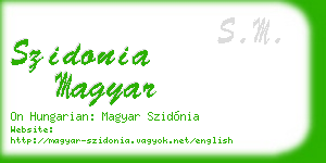 szidonia magyar business card