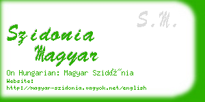 szidonia magyar business card